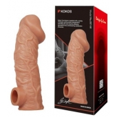 Телесная насадка на фаллос с фиксацией мошонки EXTREME SLEEVE - 15,6 см. - KOKOS - в Твери купить с доставкой