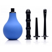 Анальный душ с 3 насадками Premium One-way Valve Anal Douche Set - XR Brands - купить с доставкой в Твери