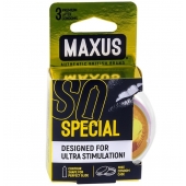 Презервативы с точками и рёбрами в пластиковом кейсе MAXUS Special - 3 шт. - Maxus - купить с доставкой в Твери