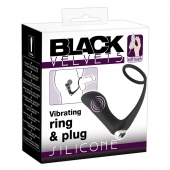 Черное эрекционное кольцо с анальной вибропробкой Vibrating Ring   Plug - Orion - в Твери купить с доставкой