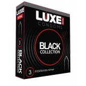 Черные презервативы LUXE Royal Black Collection - 3 шт. - Luxe - купить с доставкой в Твери
