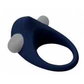 Гладкое синее эрекционное виброкольцо STIMU RING - Dream Toys - в Твери купить с доставкой