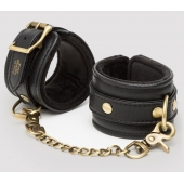 Черные наручники Bound to You Faux Leather Wrist Cuffs - Fifty Shades of Grey - купить с доставкой в Твери