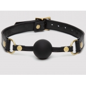 Черный кляп-шар Bound to You Faux Leather Ball Gag - Fifty Shades of Grey - купить с доставкой в Твери