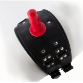 Черный пояс на бедро  Люкс  с телесной насадкой - LOVETOY (А-Полимер) - купить с доставкой в Твери