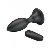 Черная анальная вибропробка с пультом Mr.Play - 10,8 см. - Baile