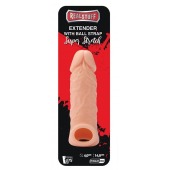 Телесная насадка EXTENDER WITH BALL STRAP 5.5 - 14 см. - Dream Toys - в Твери купить с доставкой