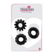 Набор из 3 черных эрекционных колец SET OF 3 COCKRINGS - Dream Toys - в Твери купить с доставкой