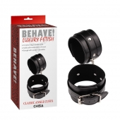 Черные оковы Classic Ankle Cuffs - Chisa - купить с доставкой в Твери