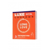 Презервативы с продлевающим эффектом LUXE Royal Long Love - 3 шт. - Luxe - купить с доставкой в Твери