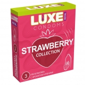 Презервативы с ароматом клубники LUXE Royal Strawberry Collection - 3 шт. - Luxe - купить с доставкой в Твери