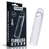Прозрачная насадка-удлинитель Flawless Clear Penis Sleeve Add 1 - 15,5 см. - Lovetoy - в Твери купить с доставкой
