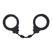 Черные силиконовые наручники Suppression - Lola Games - купить с доставкой в Твери