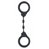 Черные силиконовые наручники Suppression - Lola Games - купить с доставкой в Твери