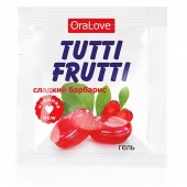 Гель-смазка Tutti-frutti со вкусом барбариса - 4 гр. - Биоритм - купить с доставкой в Твери