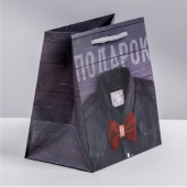 Ламинированный квадратный пакет «Мужской стиль» - 14 х 14 х 9 см. - Сима-Ленд - купить с доставкой в Твери