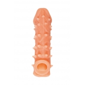 Телесная закрытая насадка с пупырышками Cock Sleeve Size L - 17,6 см. - KOKOS - в Твери купить с доставкой