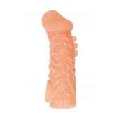 Телесная закрытая насадка с шершавой головкой Cock Sleeve Size M - 15,6 см. - KOKOS - в Твери купить с доставкой
