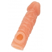 Телесная закрытая насадка с шершавой головкой Cock Sleeve Size M - 15,6 см. - KOKOS - в Твери купить с доставкой