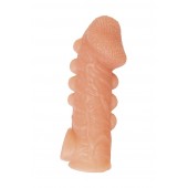 Телесная закрытая насадка с шишечками Cock Sleeve Size S - 13,8 см. - KOKOS - в Твери купить с доставкой