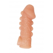Телесная закрытая насадка с шишечками Cock Sleeve Size L - 17,6 см. - KOKOS - в Твери купить с доставкой