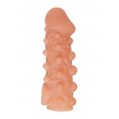 Телесная закрытая насадка с шариками Cock Sleeve Size S - 13,8 см. - KOKOS - в Твери купить с доставкой