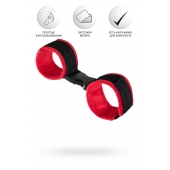 Красно-черные велюровые оковы Anonymo - ToyFa - купить с доставкой в Твери