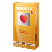Презервативы Masculan Ultra Gold с золотым напылением и ароматом ванили - 10 шт. - Masculan - купить с доставкой в Твери