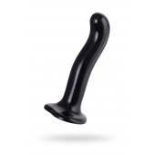 Черный стимулятор для пар P G-Spot Dildo Size M - 18 см. - Strap-on-me - в Твери купить с доставкой