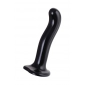 Черный стимулятор для пар P G-Spot Dildo Size M - 18 см. - Strap-on-me - в Твери купить с доставкой
