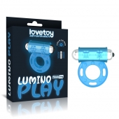 Голубое, светящееся в темноте эрекционное виброкольцо Lumino Play Vibrating Penis Ring - Lovetoy - в Твери купить с доставкой
