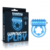 Голубое, светящееся в темноте виброкольцо Lumino Play Vibrating Penis Ring - Lovetoy - в Твери купить с доставкой