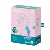 Голубой анальный вибростимулятор Deep Driver - 11,2 см. - Satisfyer - в Твери купить с доставкой