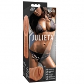 Мастурбатор-вагина цвета карамели Julieta с вибрацией - Blush Novelties - в Твери купить с доставкой