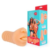 Телесный мастурбатор-ротик с высунутым язычком - Bior toys - в Твери купить с доставкой
