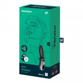 Черный анальный вибратор Hot Passion с функцией нагрева - Satisfyer - в Твери купить с доставкой