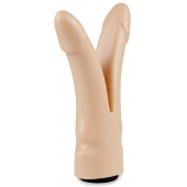 Телесная сплит-насадка харнесс - 16,5 см. - LOVETOY (А-Полимер) - купить с доставкой в Твери