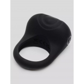 Черное эрекционное виброкольцо Sensation Rechargeable Vibrating Love Ring - Fifty Shades of Grey - в Твери купить с доставкой