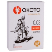 Презервативы с точками OKOTO Dotted - 3 шт. - Sitabella - купить с доставкой в Твери