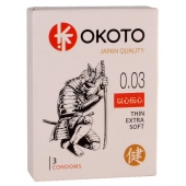 Тонкие презервативы OKOTO Thin Extra Soft - 3 шт. - Sitabella - купить с доставкой в Твери