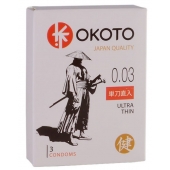 Ультратонкие презервативы OKOTO Ultra Thin - 3 шт. - Sitabella - купить с доставкой в Твери
