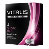 Ультратонкие презервативы VITALIS PREMIUM super thin - 3 шт. - Vitalis - купить с доставкой в Твери