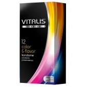 Цветные ароматизированные презервативы VITALIS PREMIUM color   flavor - 12 шт. - Vitalis - купить с доставкой в Твери