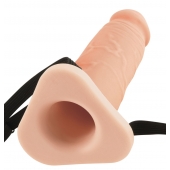 Телесный реалистичный фаллоимитатор с полостью Silicone Hollow Extension - 20 см. - Pipedream - купить с доставкой в Твери