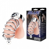 Серебристая клетка для члена Urethral Play Cage - BlueLine - купить с доставкой в Твери