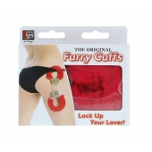 Металлические наручники с красной меховой опушкой METAL HANDCUFF WITH PLUSH RED - Dream Toys - купить с доставкой в Твери