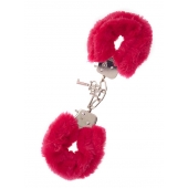Металлические наручники с красной меховой опушкой METAL HANDCUFF WITH PLUSH RED - Dream Toys - купить с доставкой в Твери