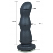 Черная анальная рельефная насадка-фаллоимитатор - 15 см. - LOVETOY (А-Полимер) - купить с доставкой в Твери