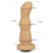 Телесная рельефная насадка Harness - 14,2 см. - LOVETOY (А-Полимер) - купить с доставкой в Твери