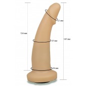 Телесная гладкая насадка Harness - 14,7 см. - LOVETOY (А-Полимер) - купить с доставкой в Твери